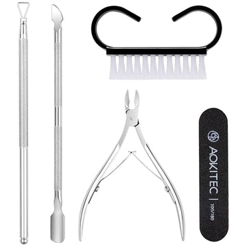 Aokitec  5PCS Professional Stainless Steel Pedicure Manicure Tools Kit